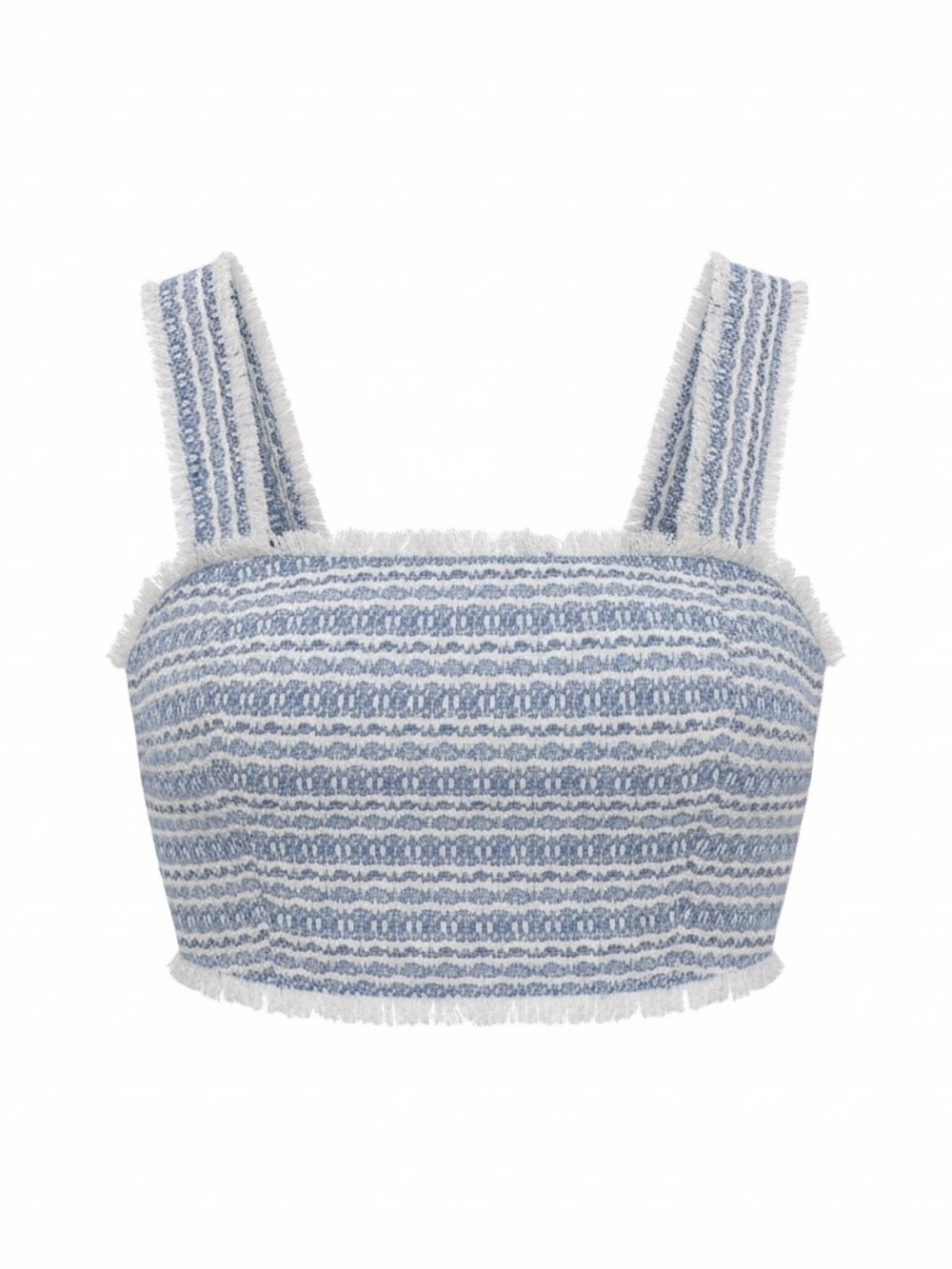 House of Harlow 1960 blue tweed crop top, size 12